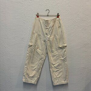 white distressed cargo pants